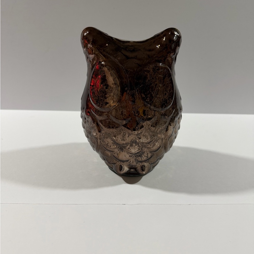 Brown Glass Owl Figurine